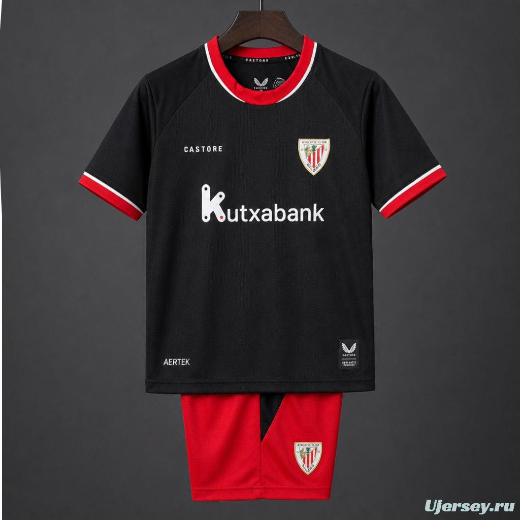 26/27 Kids Athletic Bilbao Away Black Jersey