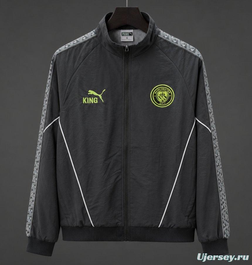26/27 Manchester City x KING Dark Grey Windbreaker Jacket