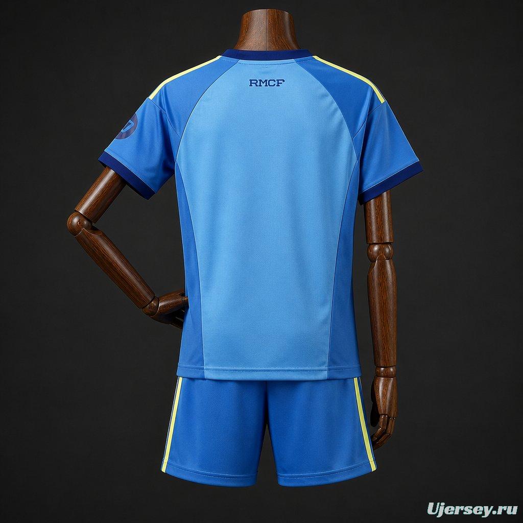 26/27 Kids Real Madrid Goalkeeper Away  Blue Jersey