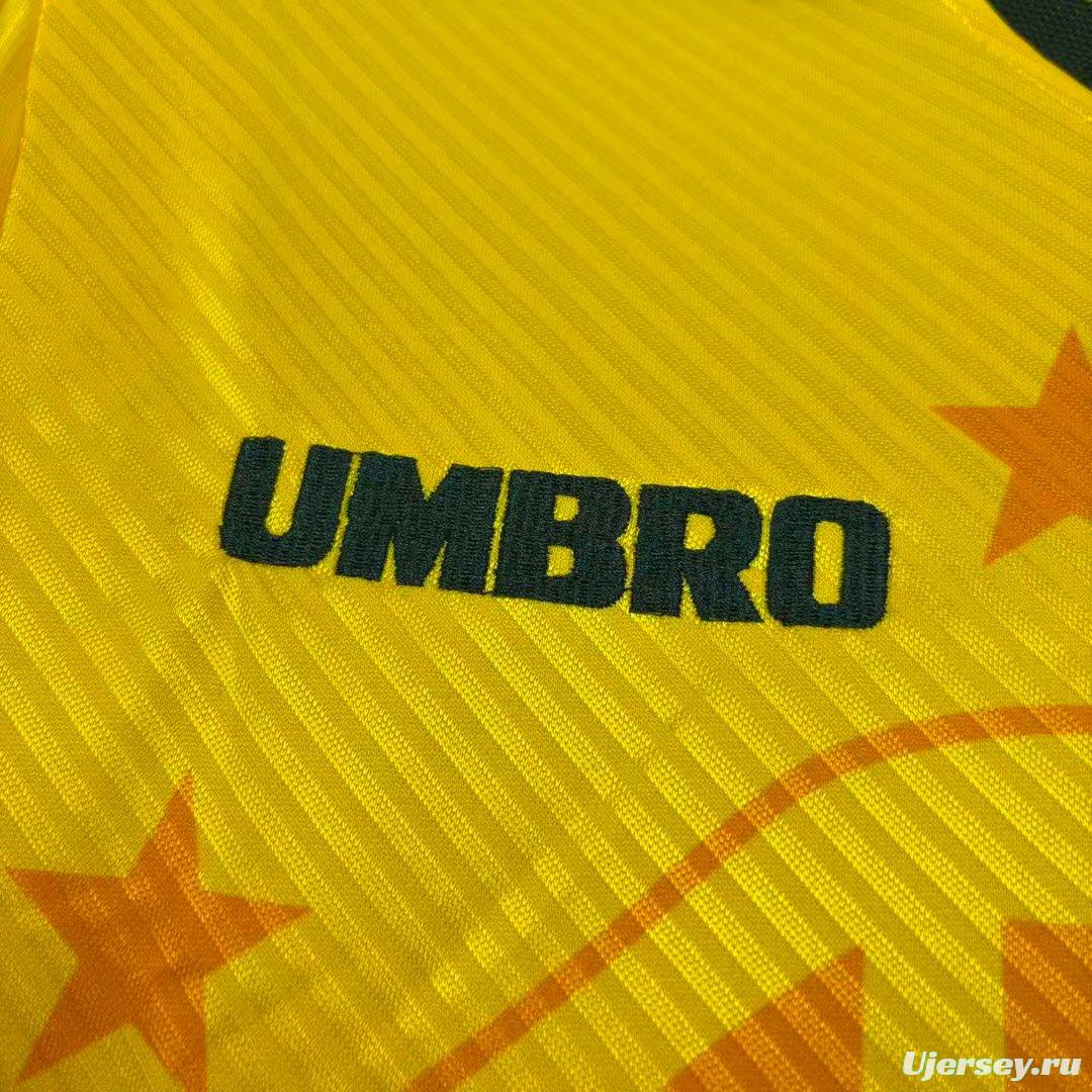 Retro 1994 Brazil Home Long Sleeve Yellow Jersey