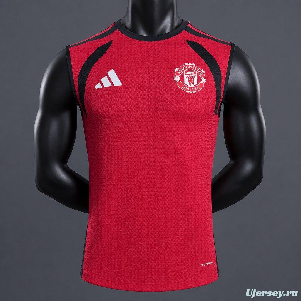 Player Version 26/27 Manchester United Red with Black Vest Jersey