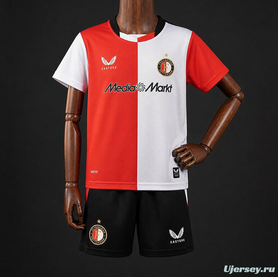 26/27 Kids Feyenoord Home Jersey