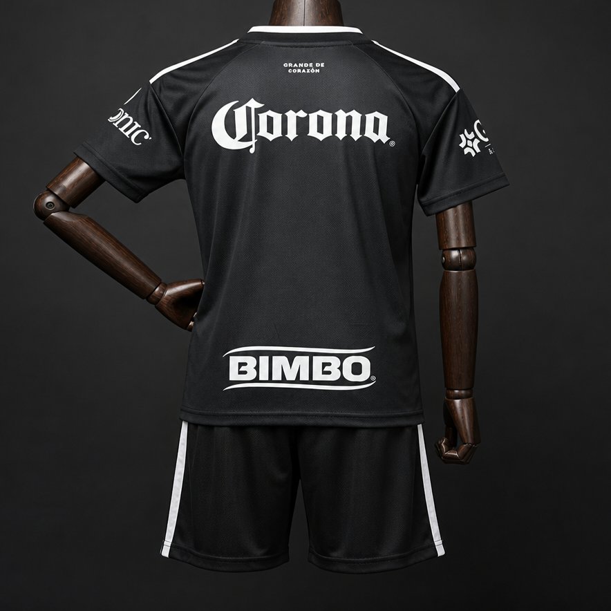26/27 Kids Club América Black  Jersey  Kit