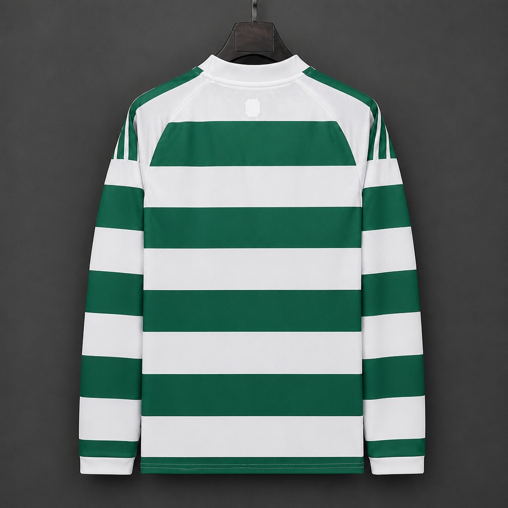 26/27 Celtic Home Long Sleeve Green Stripes Jersey