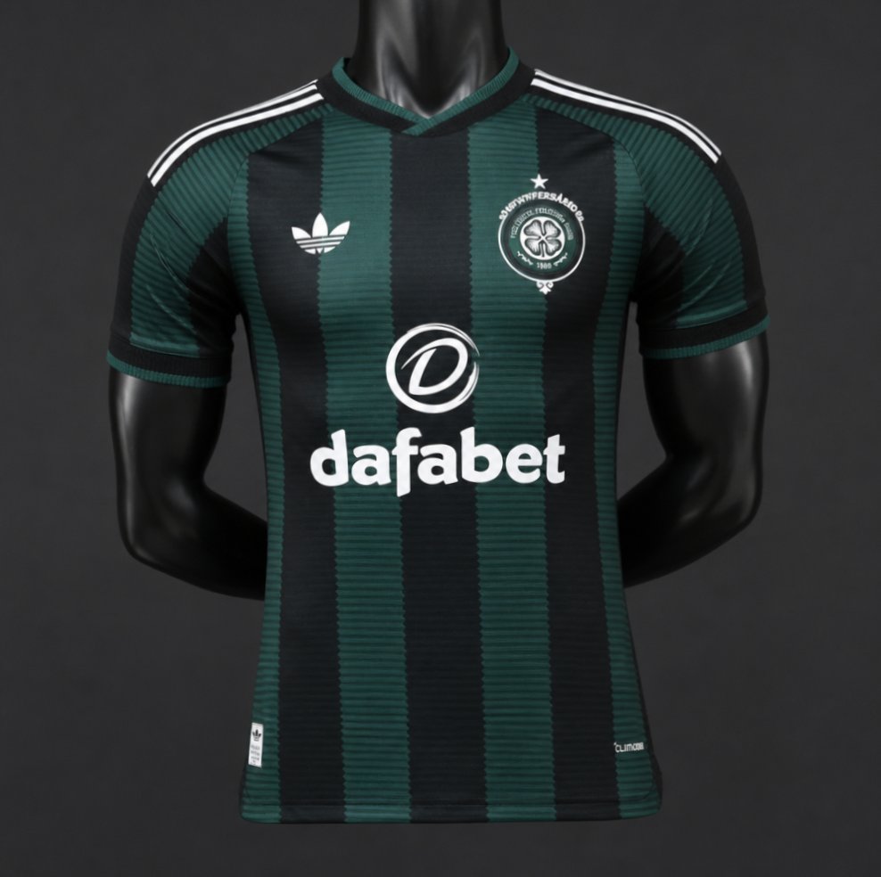 Player Version 26/27 Celtic Away Dark Green Stripes Jersey