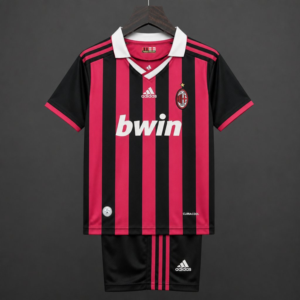 Retro Kids 09/10 AC Milan Home Jersey